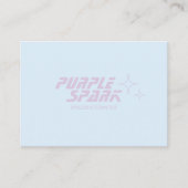 Blauwe Paarse QR-code voor kleine bedrijven Visitekaartje (Voorkant)