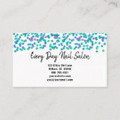 Blauwe Paarse reeksen Grote Tekst NAILS Custom Visitekaartje (Achterkant)