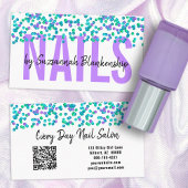 Blauwe Paarse reeksen grote tekstNAILS Aangepaste  Visitekaartje