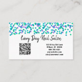 Blauwe Paarse reeksen grote tekstNAILS Aangepaste  Visitekaartje (Achterkant)