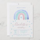 Blauwe Paarse regenboog elke dag Kaart (Voorkant)