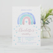 Blauwe Paarse regenboog elke dag Kaart (Staand voorkant)