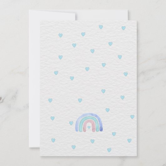 Blauwe Paarse regenboog elke dag Kaart (Achterkant)