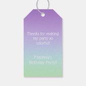 Blauwe Paarse regenboogstralen - Birthday Favor Ta Cadeaulabel (Achterkant)