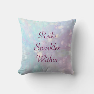 Blauwe Paarse Reiki Sparkles Binnen Kussen