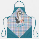 Blauwe Paarse roze prik-kerstpinguïn Schort (Voorkant)