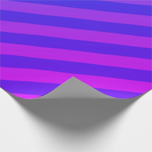  Blauwe, Paarse, & Roze Strepen Cadeaupapier (Hoek)