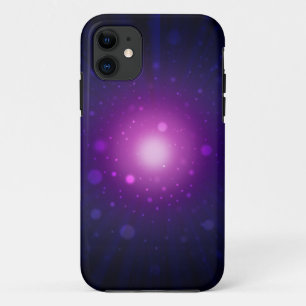 Blauwe Paarse ruimte Galaxy sterren Abstract iPhone 11 Hoesje