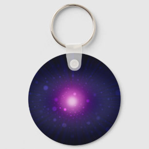 Blauwe Paarse ruimte Galaxy sterren Abstract Sleutelhanger