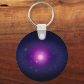 Blauwe Paarse ruimte Galaxy sterren Abstract Sleutelhanger (Voorkant)