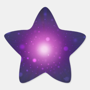 Blauwe Paarse ruimte Galaxy sterren Abstract Ster Sticker