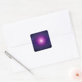 Blauwe Paarse ruimte Galaxy sterren Abstract Vierkante Sticker (Envelop)
