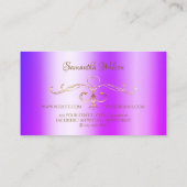 Blauwe Paarse Shimmery Gold  hoeken met Logo Visitekaartje (Achterkant)