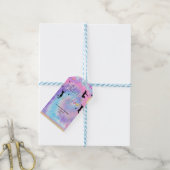 Blauwe & Paarse Spring Geschenklabels Cadeaulabel (Met Touw)