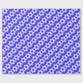 Blauwe & Paarse Ster van David Geometrisch Cadeaupapier (Vlak)