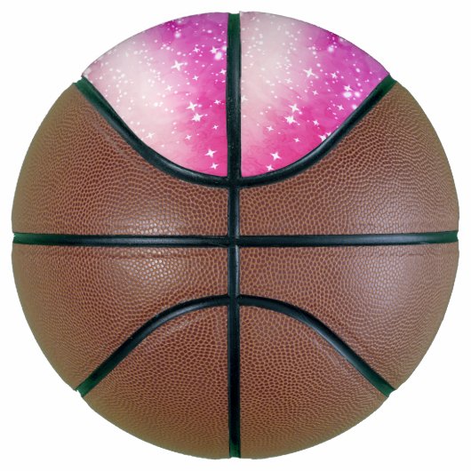 Blauwe paarse sterrenmelkhemel mini basketbal (Rechts)