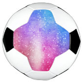 Blauwe paarse sterrenmelkhemel voetbal (Gedraaid)