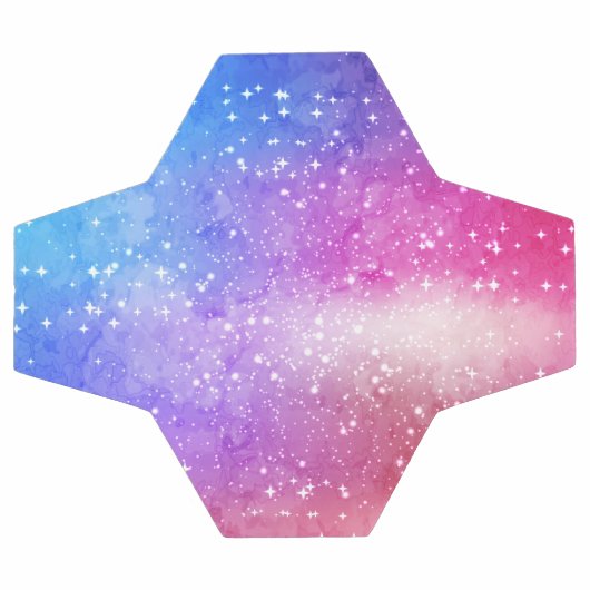 Blauwe paarse sterrenmelkhemel voetbal