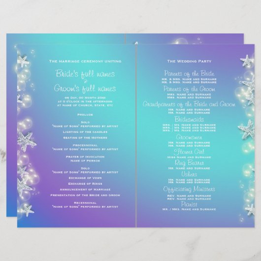 Blauwe paarse strandstrande (Voorkant / Achterkant)