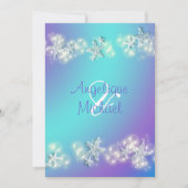 Blauwe paarse strandstrande kaart (Voorkant)