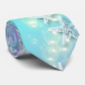 Blauwe paarse strandstrande stropdas (Opgerold)