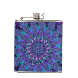 Blauwe Paarse Stropdas-Dye Trippy Fun Flask Heupfles