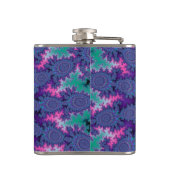 Blauwe Paarse Stropdas-Dye Trippy Fun Flask Heupfles (Achterkant)