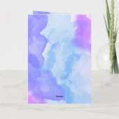 Blauwe Paarse Valentijnsdag Cadeau Kaart (Achterkant)