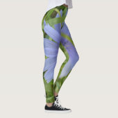 Blauwe Paarse ventilator Elegant Floral Leggings (Rechts)
