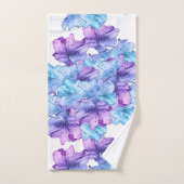 Blauwe Paarse ventilatorillustratie Bad Handdoek (Handdoek)