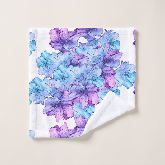 Blauwe Paarse ventilatorillustratie Bad Handdoek (Wasdoekje)