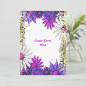 Blauwe paarse verloving verjaardag kaart (Staand voorkant)