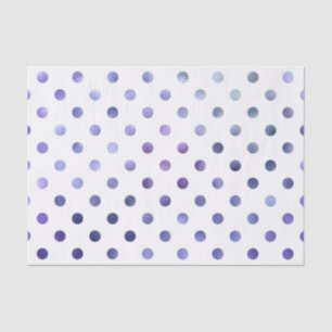 Blauwe Paarse Violet Metallic Faux Foil Polka Dot Tissuepapier