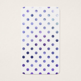 Blauwe Paarse Violet Metallic Folie Polka Dot Visitekaartjes