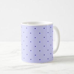Blauwe Paarse Violet Snowflakes Eenvoudige Mok
