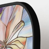 Blauwe Paarse vlinder Pickleball Paddle (Links Detail)