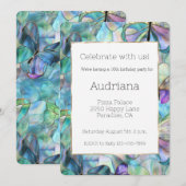 Blauwe Paarse vlinders 16e verjaardag Kaart (Voorkant / Achterkant)