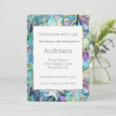 Blauwe Paarse vlinders 16e verjaardag Kaart (Staand voorkant)