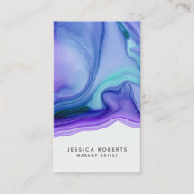 Blauwe Paarse Waterverf Agaat Make-up Artist