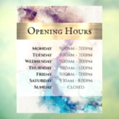 Blauwe Paarse Waterverf die het Venster van Uren o Raamsticker (Vel 3)