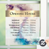 Blauwe Paarse Waterverf die het Venster van Uren o Raamsticker (Huis)