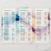 Blauwe paarse waterverf gouden folie brochure (Achterkant)