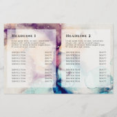 Blauwe Paarse waterverf goudfolie met tweeledige b (Achterkant)