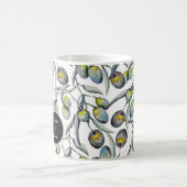 Blauwe Paarse Waterverf olijftak Magische Mok (Center)