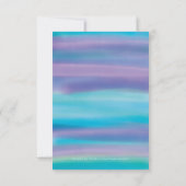 Blauwe Paarse Waterverf RSVP-Kaart RSVP Kaartje (Achterkant)