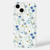 Blauwe Paarse Waterverf Wildflower Case-Mate iPhone Case (Achterkant)
