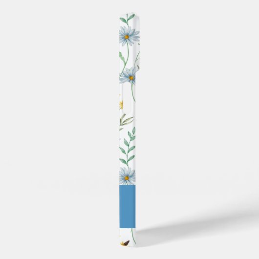 Blauwe Paarse Waterverf Wildflower Naam Case-Mate iPhone Case (Achterkant / Rechts)