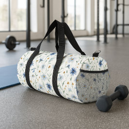 Blauwe Paarse Waterverf Wildflower Plunjezak