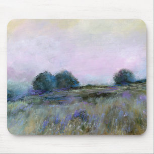 Blauwe Paarse weide landschap impressionistische k Muismat