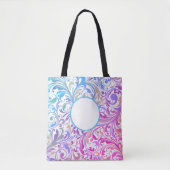 Blauwe Paarse werveling  kleurrijk Modern Tote Bag (Voorkant)